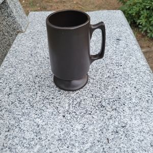 Pair of Vintage Hall Pottery Mugs 73 Dark Brown